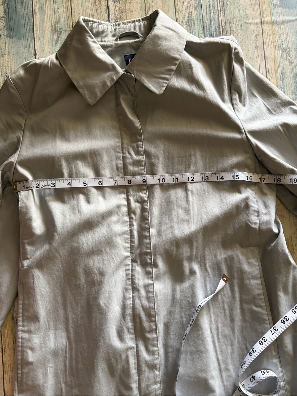 GAP Light Blue Women's Single-Breasted Trench Spring Coat - Picture 8 of 8